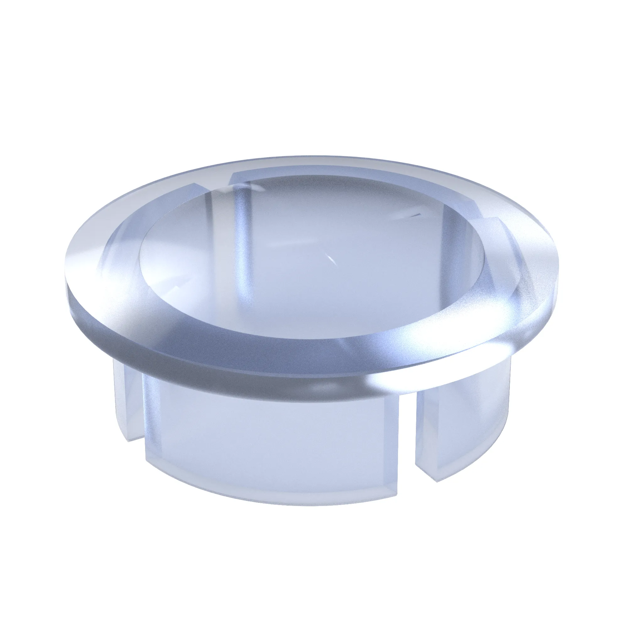 1 in. Internal PVC Dome Cap, Furniture Grade - Clear