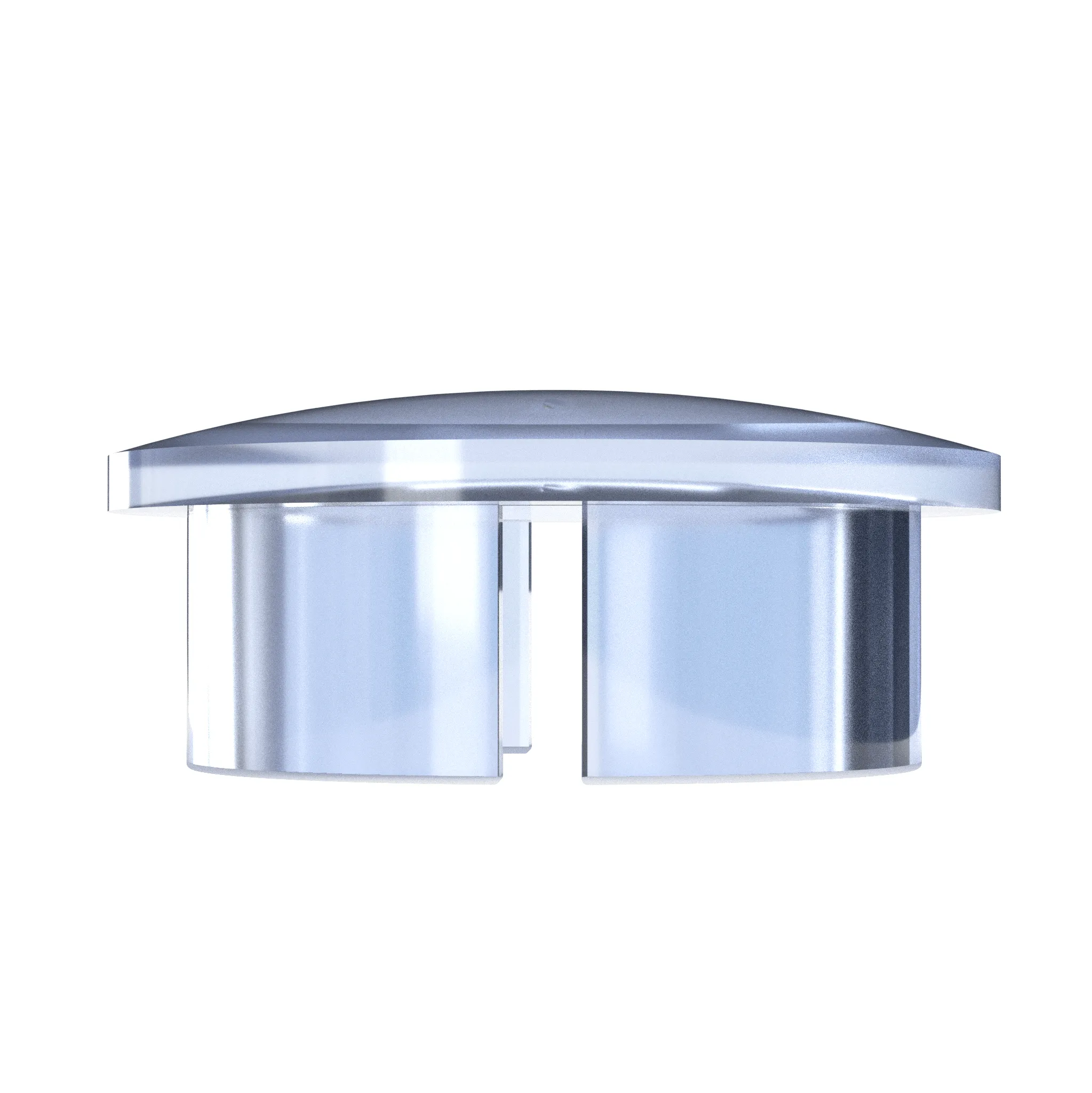 1 in. Internal PVC Dome Cap, Furniture Grade - Clear