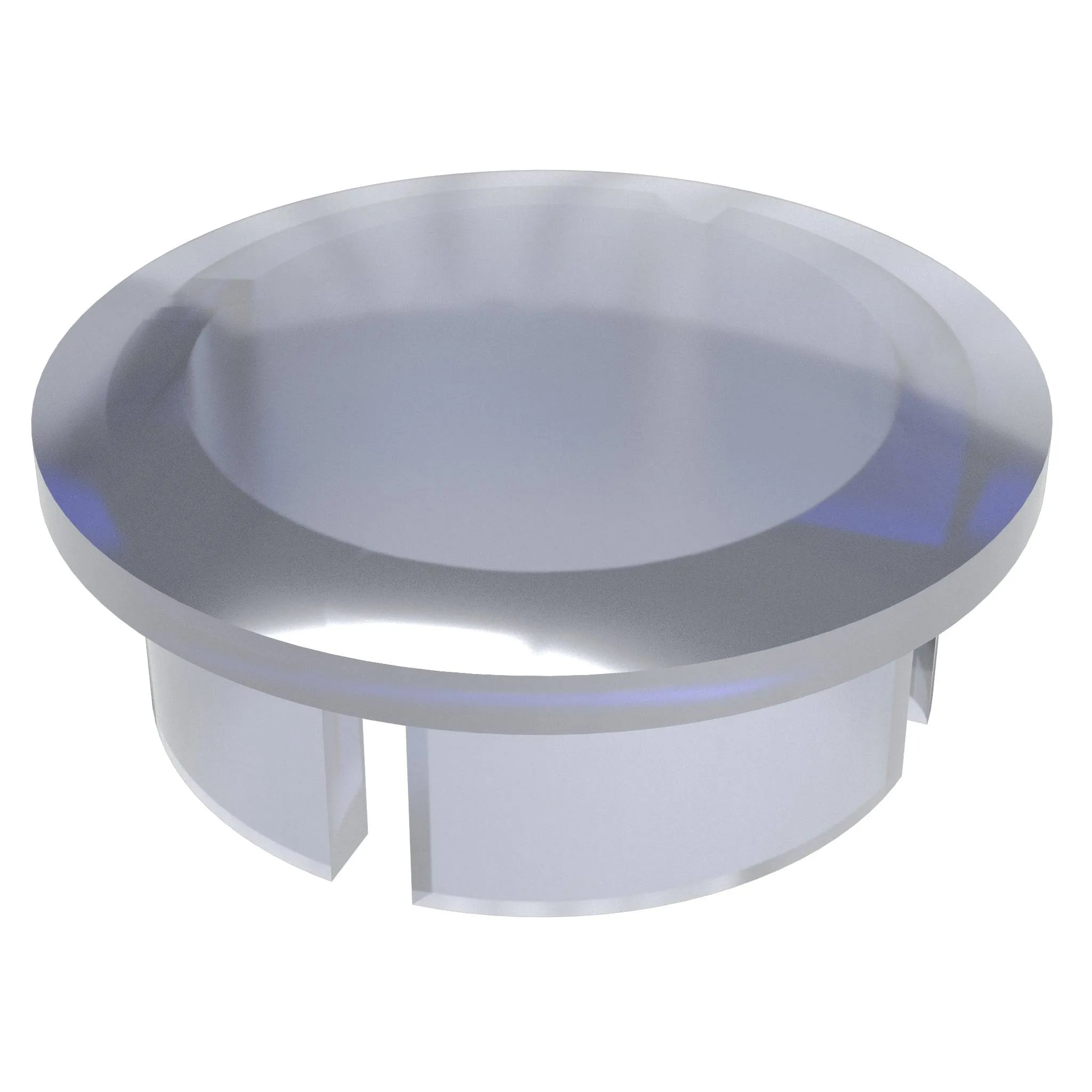 1 in. Internal PVC Dome Cap, Furniture Grade - Clear