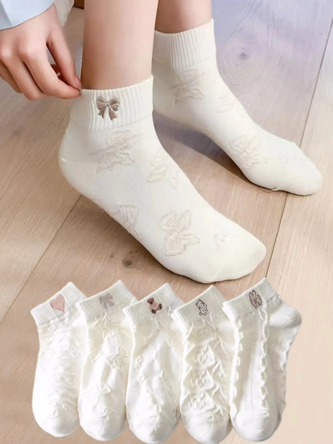 10pairs Womens Anti-Slip Cotton Socks ,Sweat Absorbing Anti-Slip Cotton Bottom Stretch Socks