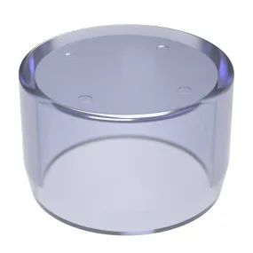 1/2 in. External Flat PVC End Cap, Furniture Grade - Clear