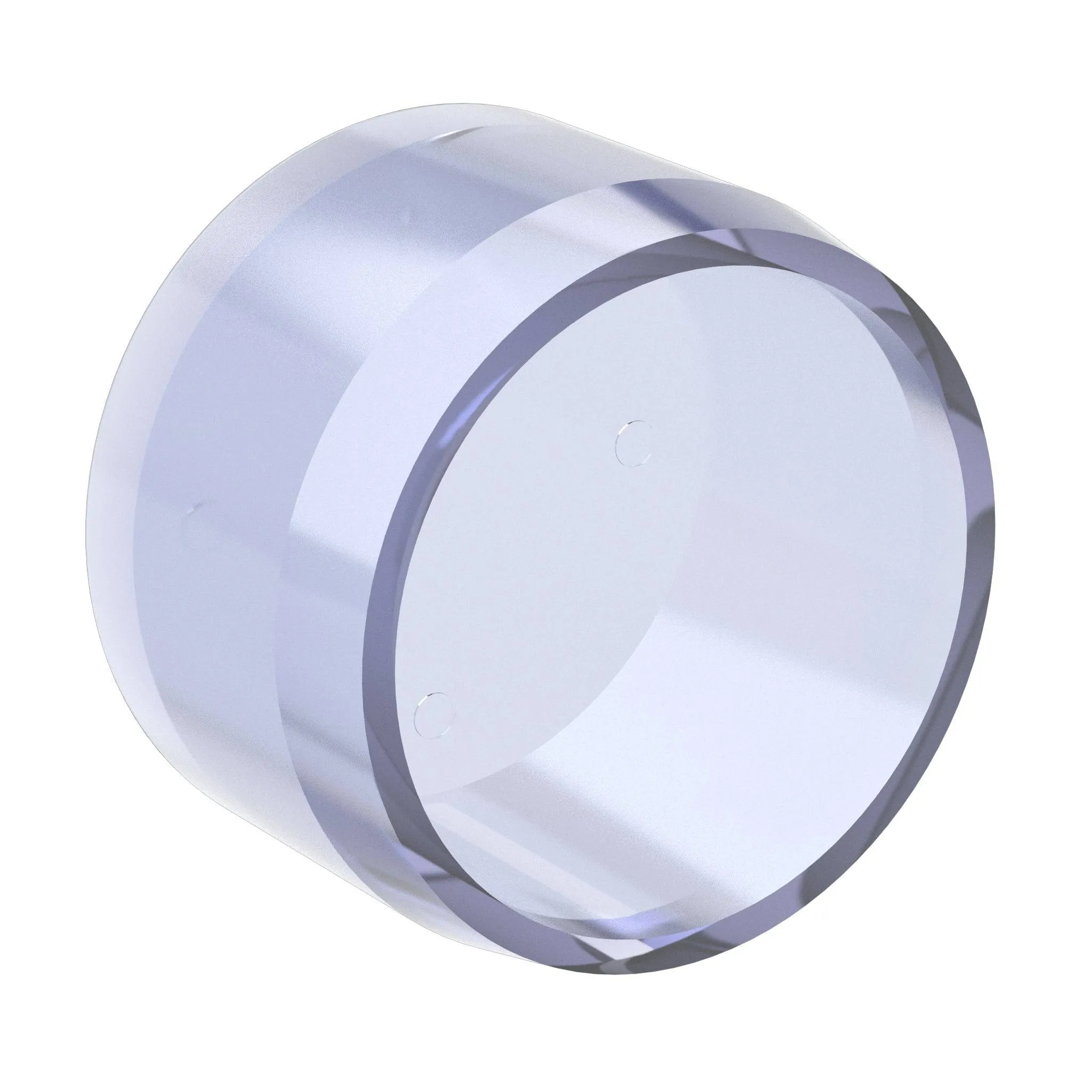 1/2 in. External Flat PVC End Cap, Furniture Grade - Clear