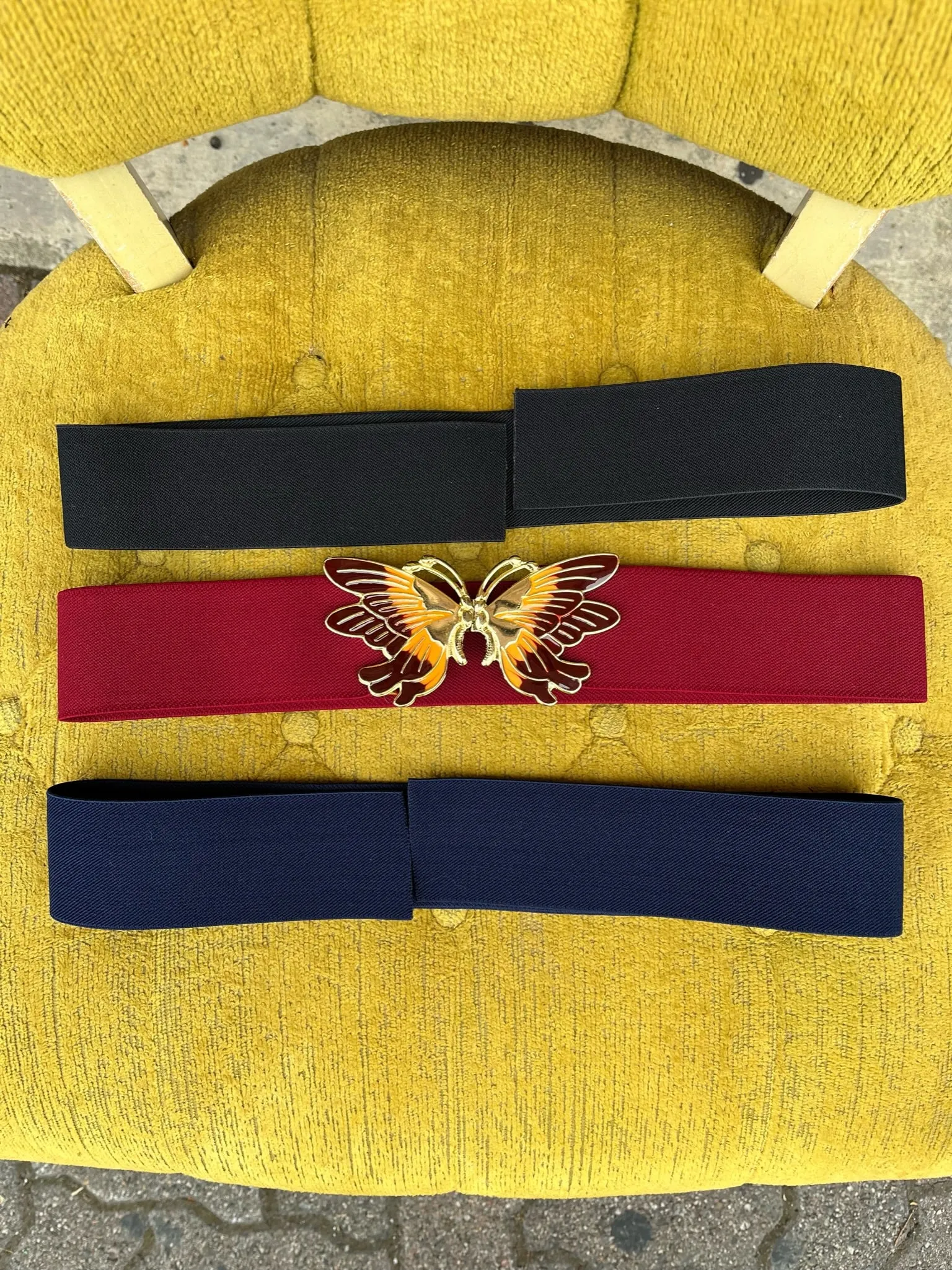 1970s Butterfly Belt Set Dark