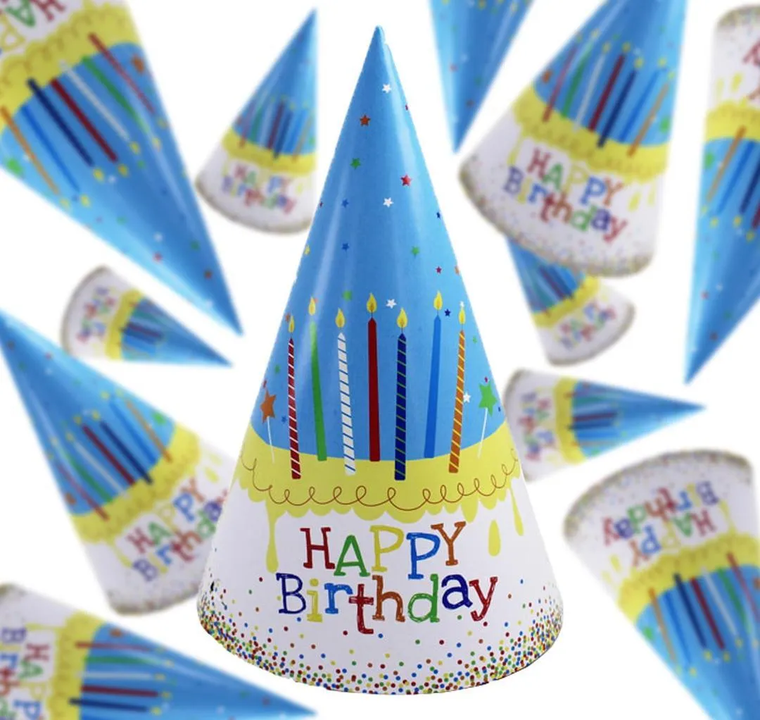 6 Pcs Happy Birthday Paper Hats, Perfect For Birthday Party (6-Inch)