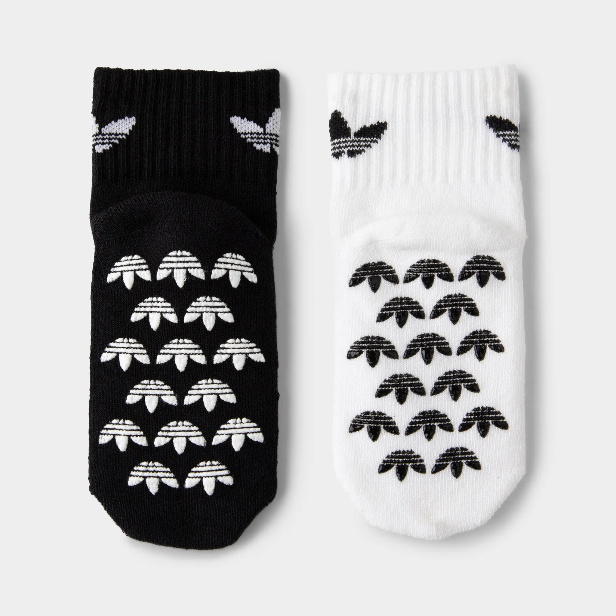 adidas Originals Kids' Anti-Slip Socks (2 Pack) Black / White