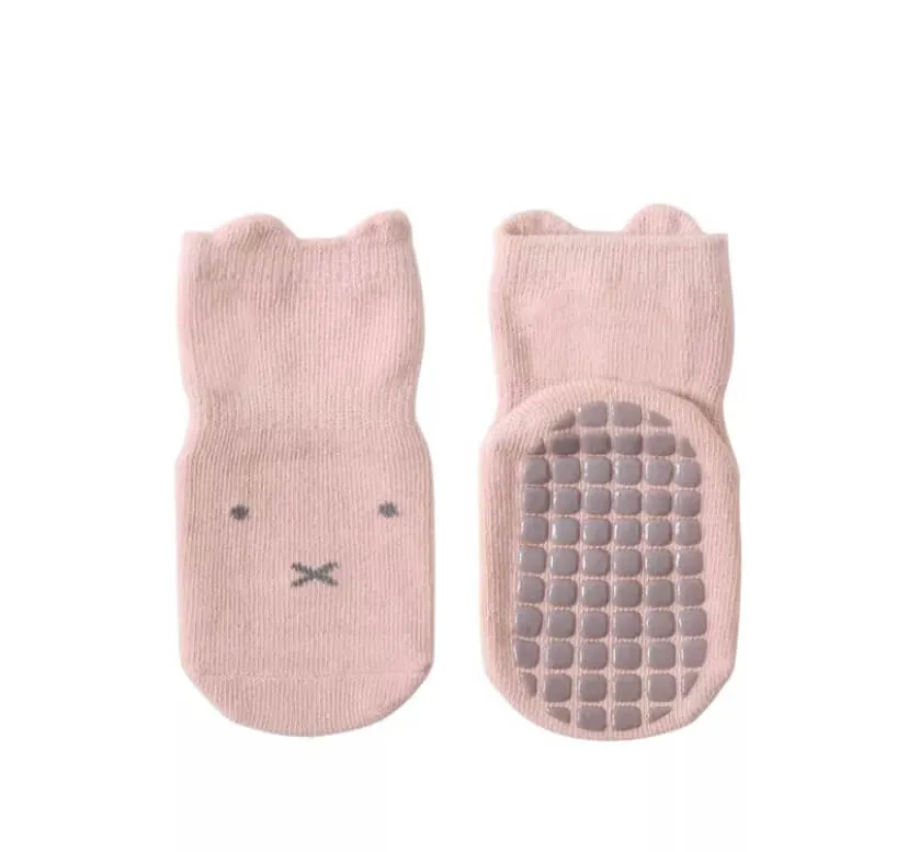 Anti Slip Cartoon Faced Cotton Socks