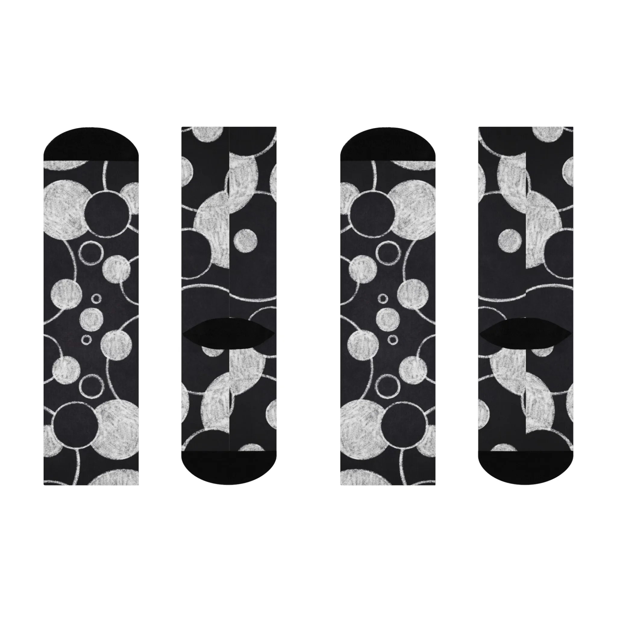 Black Dots - Inovax Cushioned Crew Socks