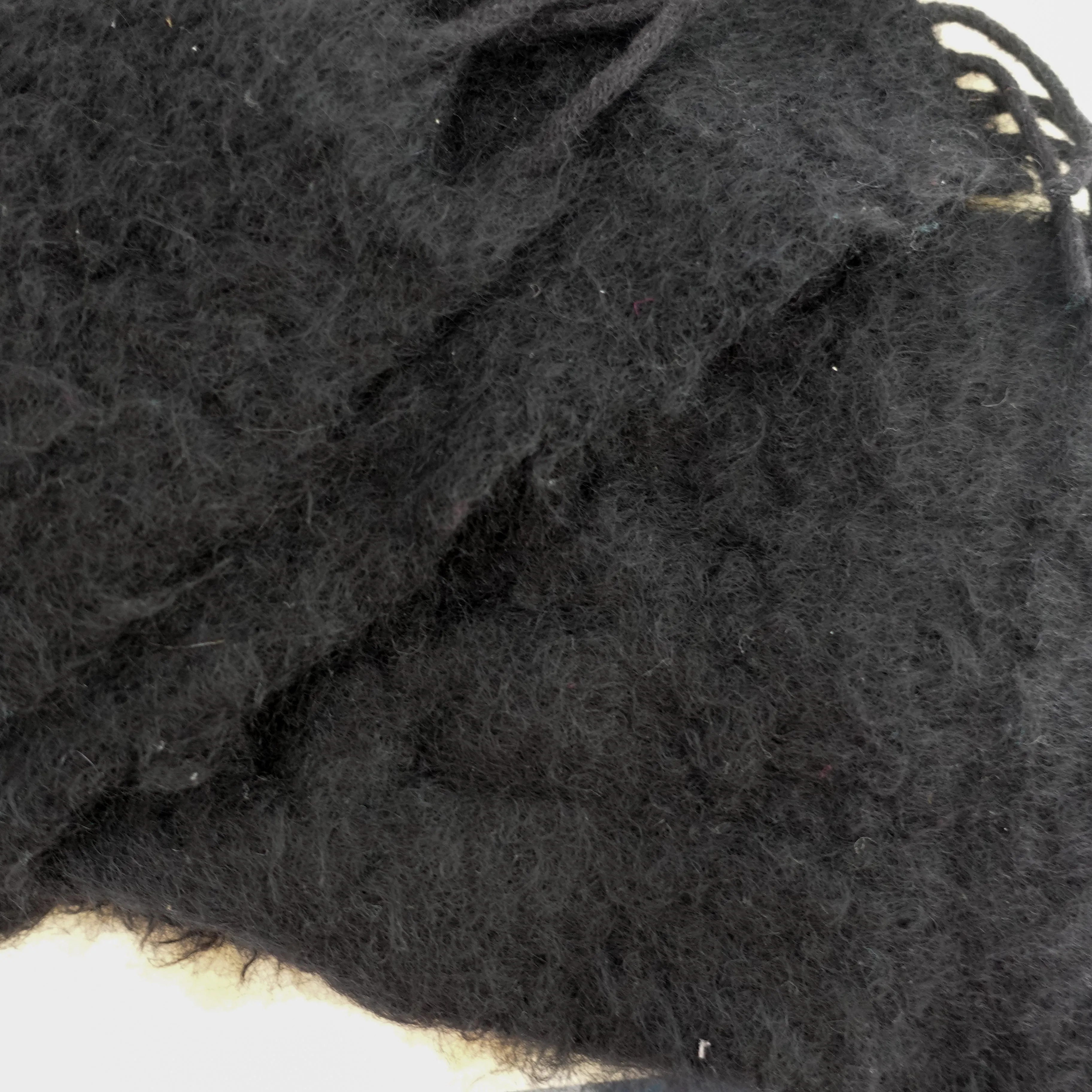 Black mohair blend scarf RRP £275