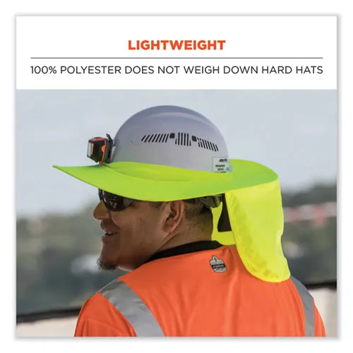 Chill-its 6660 Hard Hat Brim   Neck Shade, 19.5 X 9.75, Lime, Ships In 1-3 Business Days