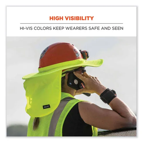 Chill-its 6660 Hard Hat Brim   Neck Shade, 19.5 X 9.75, Lime, Ships In 1-3 Business Days