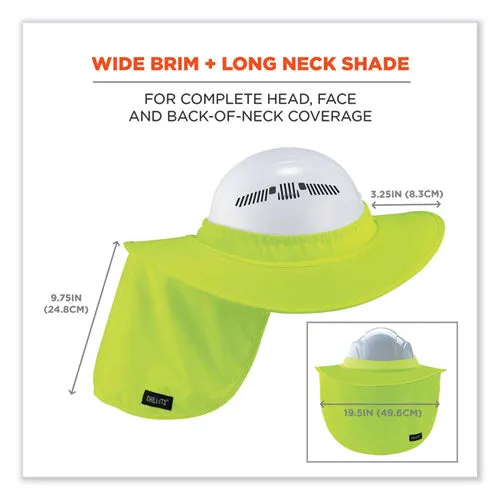 Chill-its 6660 Hard Hat Brim   Neck Shade, 19.5 X 9.75, Lime, Ships In 1-3 Business Days