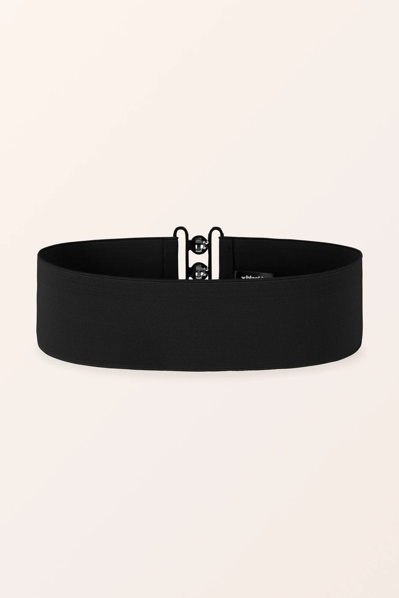 Clasp Buckle Elastic Belt - Black