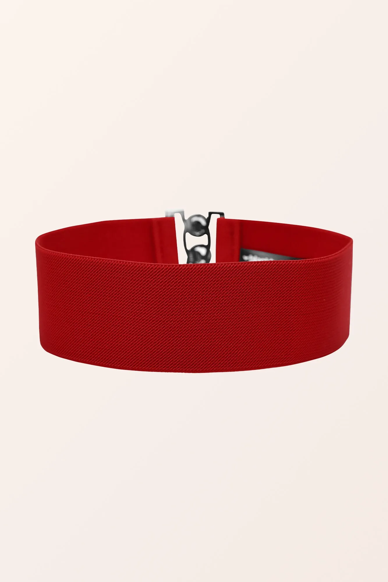 Classic Triple Eye-Hook Dress Belt - Red