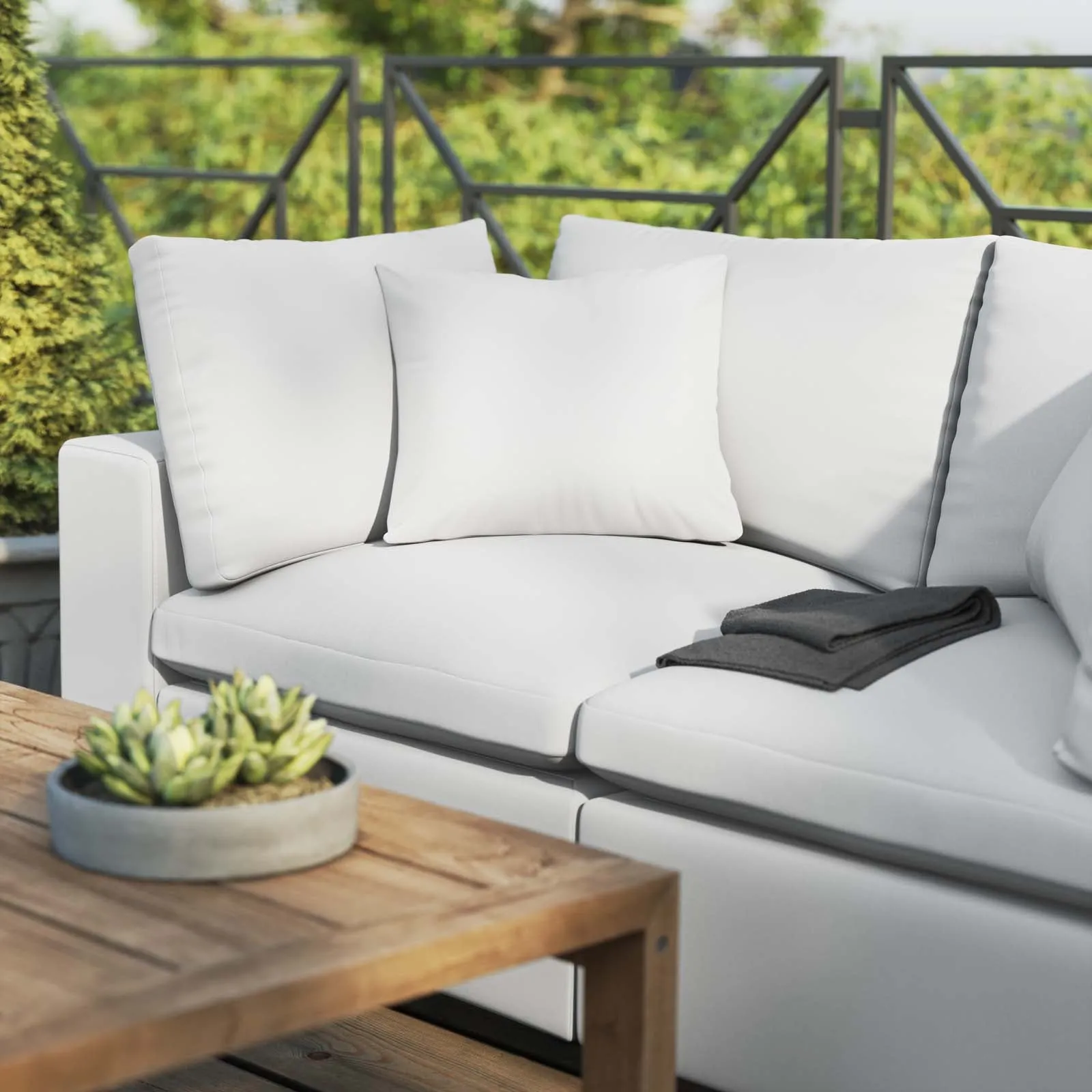 Commix Overstuffed Outdoor Patio Loveseat