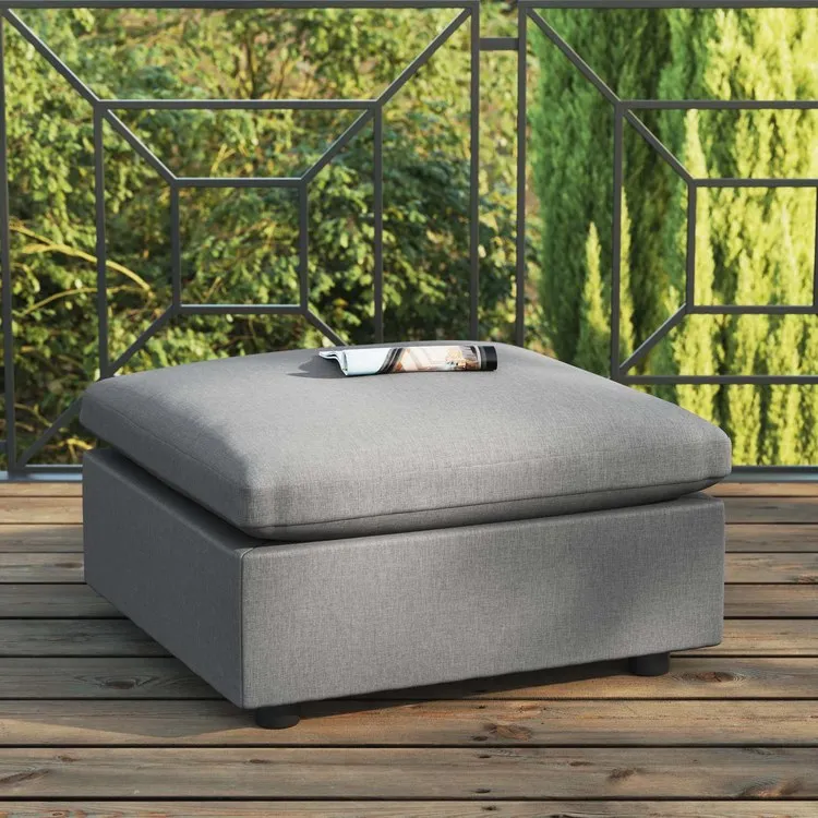 Commix Overstuffed Outdoor Patio Ottoman