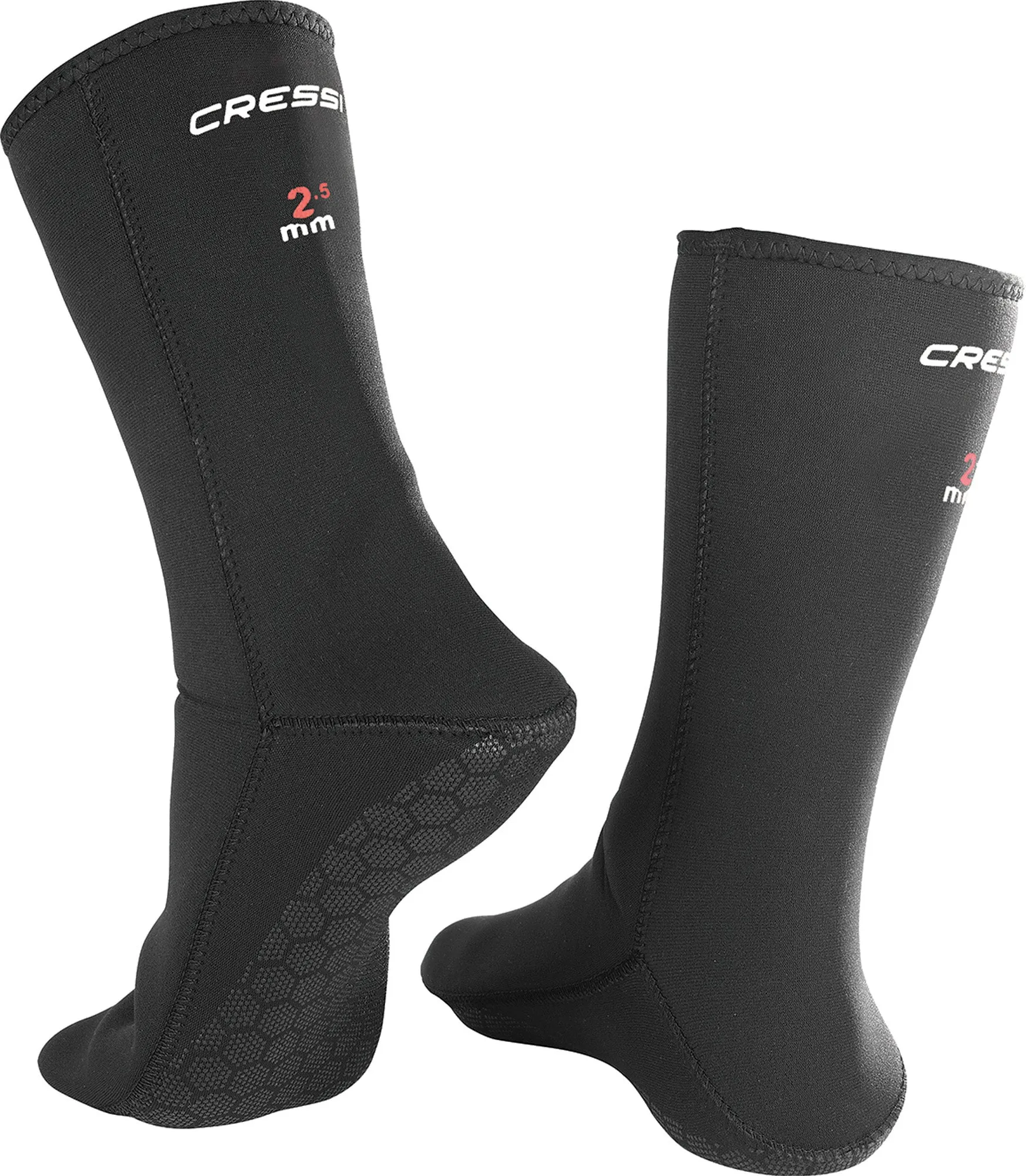 Cressi 2.5mm Anti-Slip Socks, Black