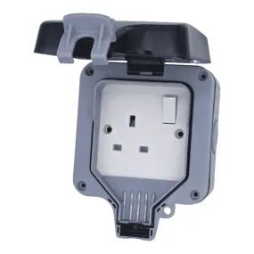 Deligo 1Gang 13A DP IP66 Switched Weatherproof Socket