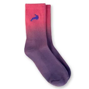 Dip Dye Antelope Embroidered Socks / Empress