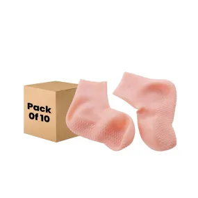 Dr Foot Silicone Socks | Anti Slip Silicone Moisturizing Socks | Dry Cracking Skin | For Both Men & Women | Full Length, Medium Size – 1 Pair (Pack of 10)