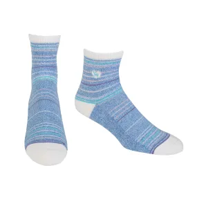 Dr. Segal's x PUDUS Cushioned Socks | Comfy Quarter Crew | Seaside Blue