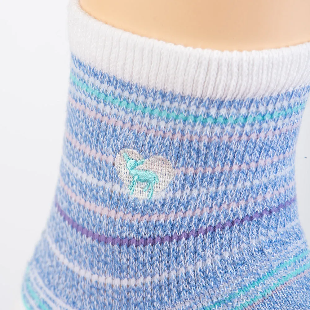 Dr. Segal's x PUDUS Cushioned Socks | Comfy Quarter Crew | Seaside Blue