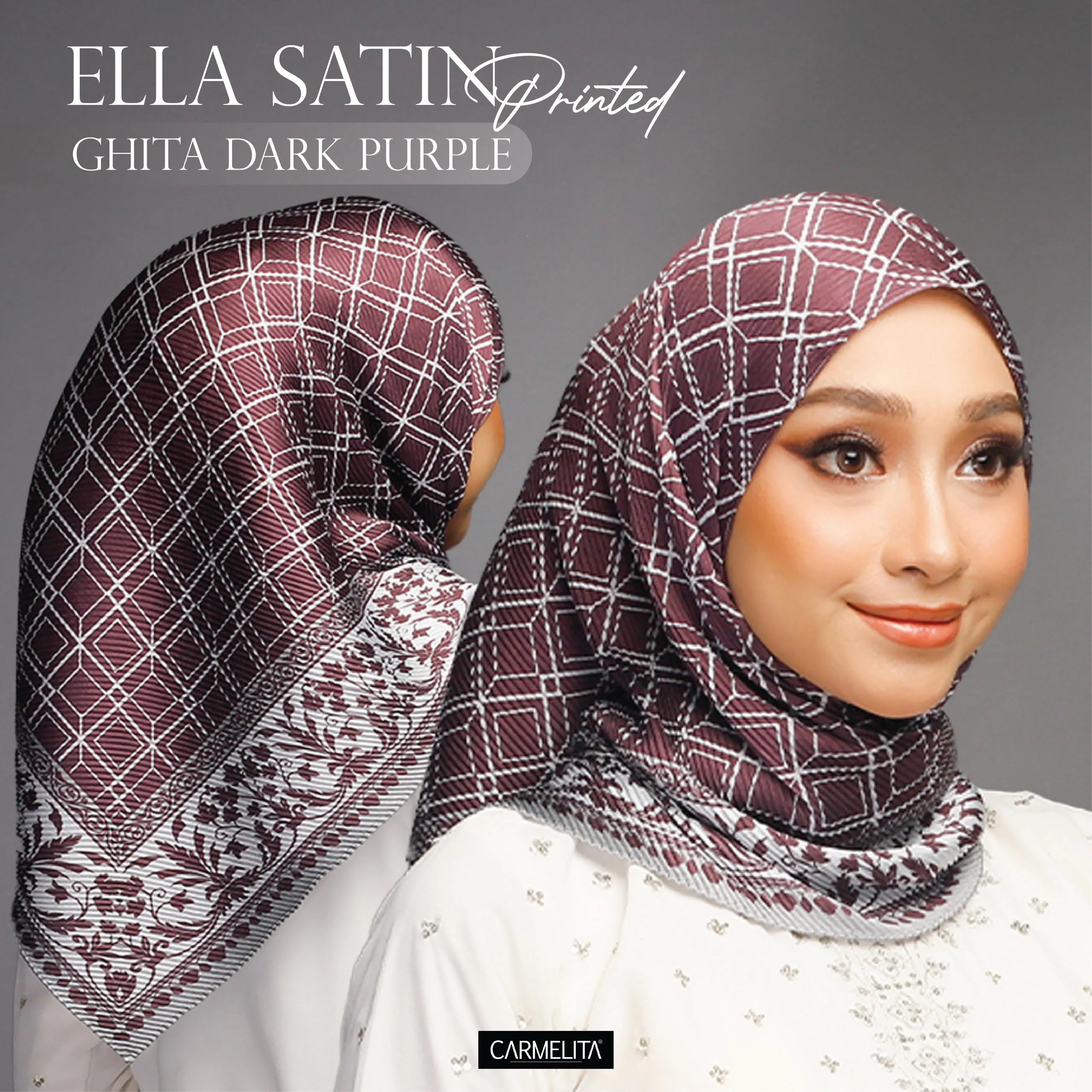 ELLA SATIN PRINTED [AJRAKH]