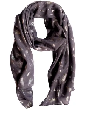 Foil Leaf Scarf | Charcoal