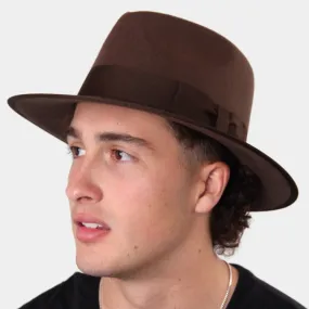 GC Hats Indy Felt Fedora - Chocolate