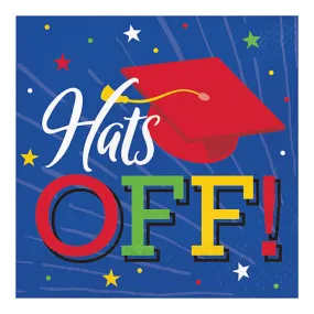 Graduation Hats Off Grad Lunch Napkins | 16 ct