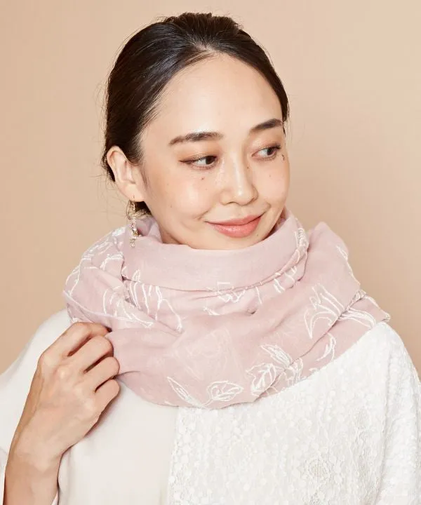 HANA EMI - Floral Embroidered Scarf