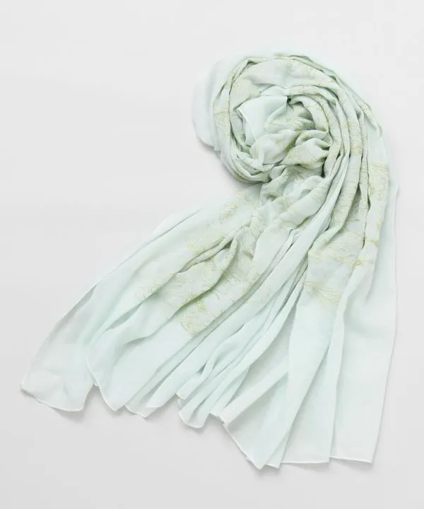 HANA EMI - Floral Embroidered Scarf