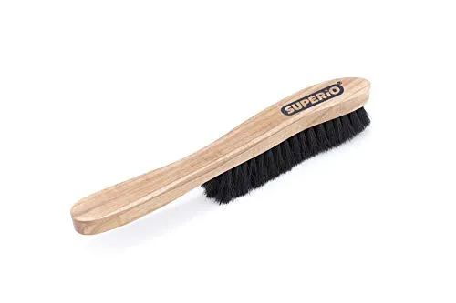 Hat Brush Horsehair Felt Hat Cleaner, Horse Hair Brush for Baseball Cap, Cowboy Hats, Shoes, and Clothes Brush, Soft Bristles Wooden Cleaning Brush, Durable Dust and Lint Remover - Superio