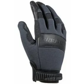 Hybrid Leather Work Gloves, Goatskin/Spandex, Black, Large