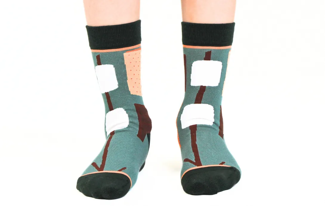 Kids' Cotton Crew Socks, S'mores