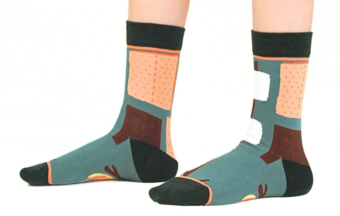 Kids' Cotton Crew Socks, S'mores