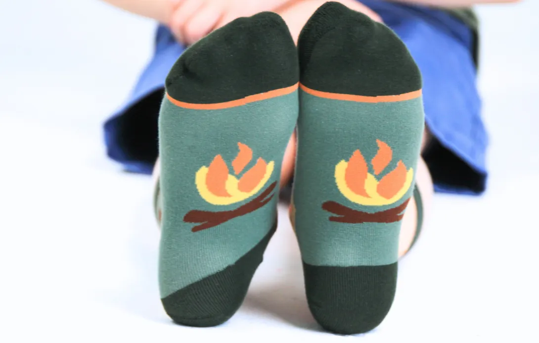 Kids' Cotton Crew Socks, S'mores