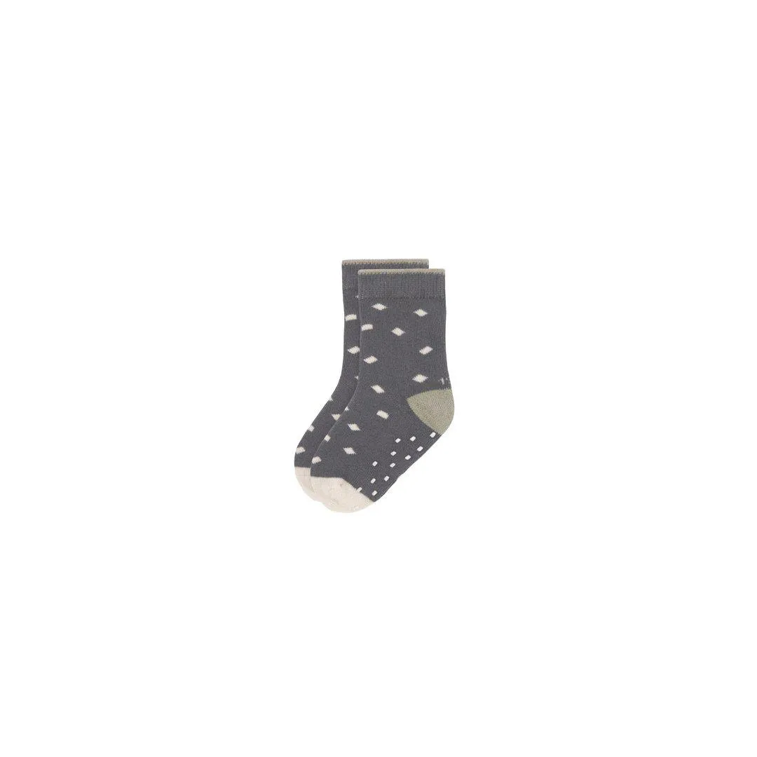 Lassig Anti-Slip Socks - Anthracite   Olive - 2 Pack