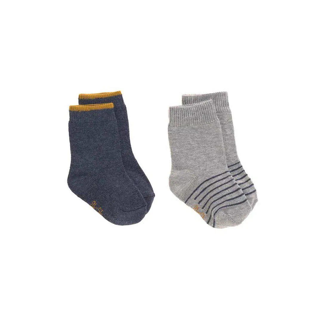 Lassig Anti-Slip Socks - Blue - 2 Pack