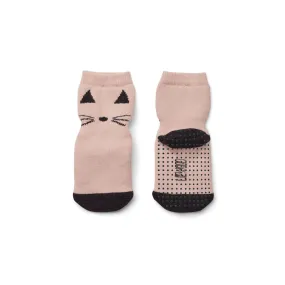 Nellie Anti Slip Socks 2 Pack - Cat rose