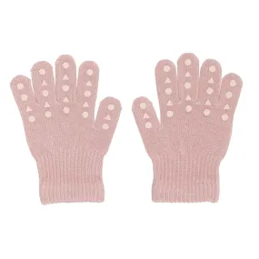 Non-Slip Grip Gloves for Babies and Toddlers - Organic Cotton - Dusty Rose