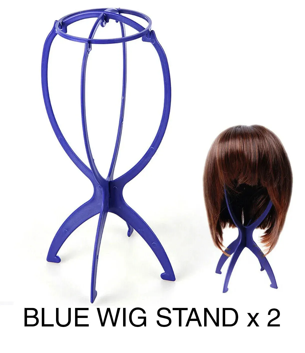 Plastic Light Wig Hair Holders Stand Folding Hat Cap Durable Display