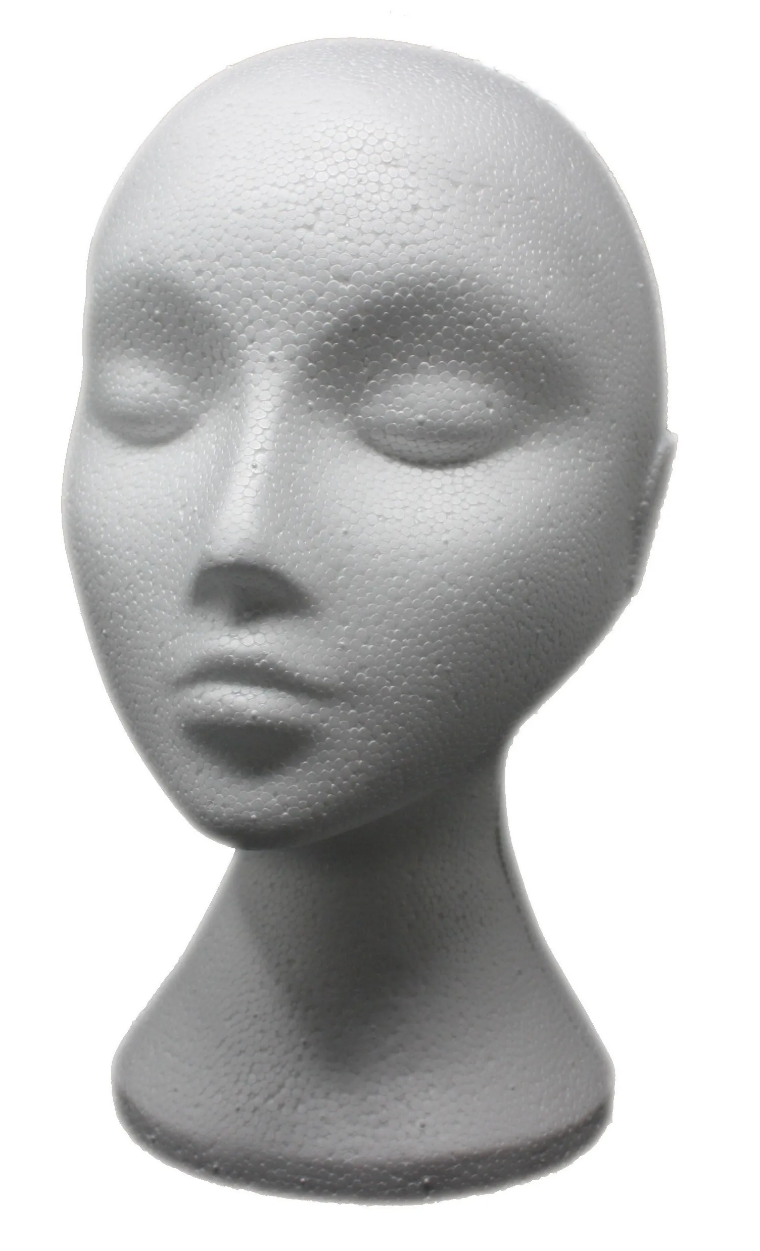 Polystyrene foam Mannequin Display Heads for wigs & hats