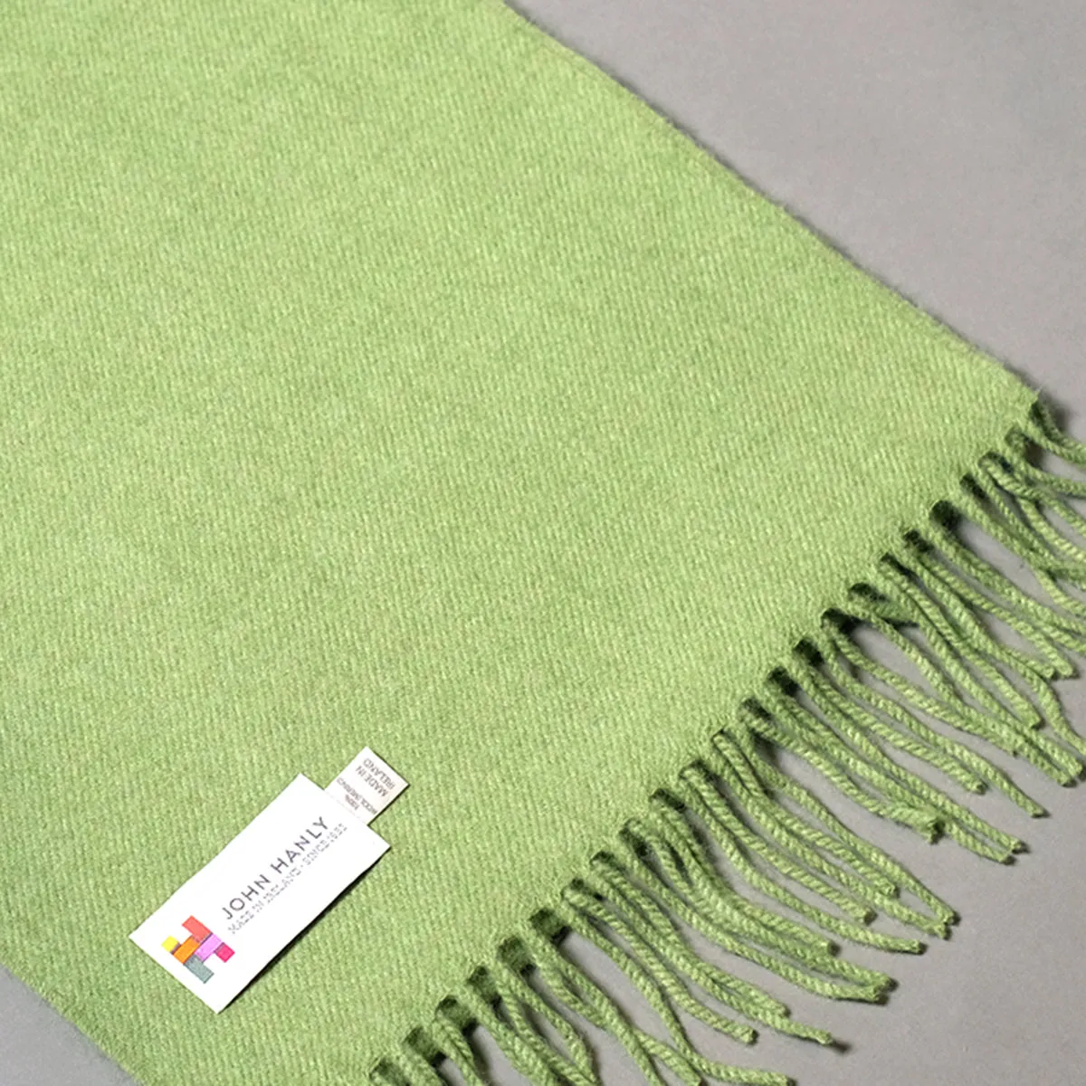 Pure merino wool scarf in Light Green