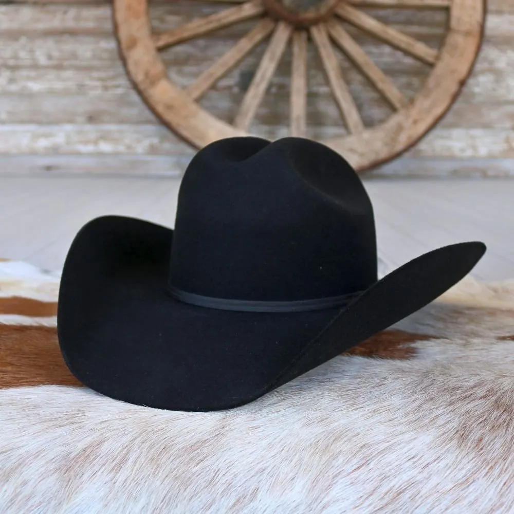 Resistol Crossroads Jr. Boys Black Felt Cowboy Hat