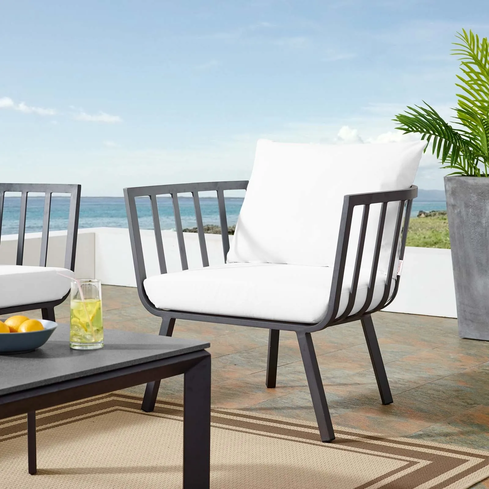 Riverside Outdoor Patio Aluminum Armchair