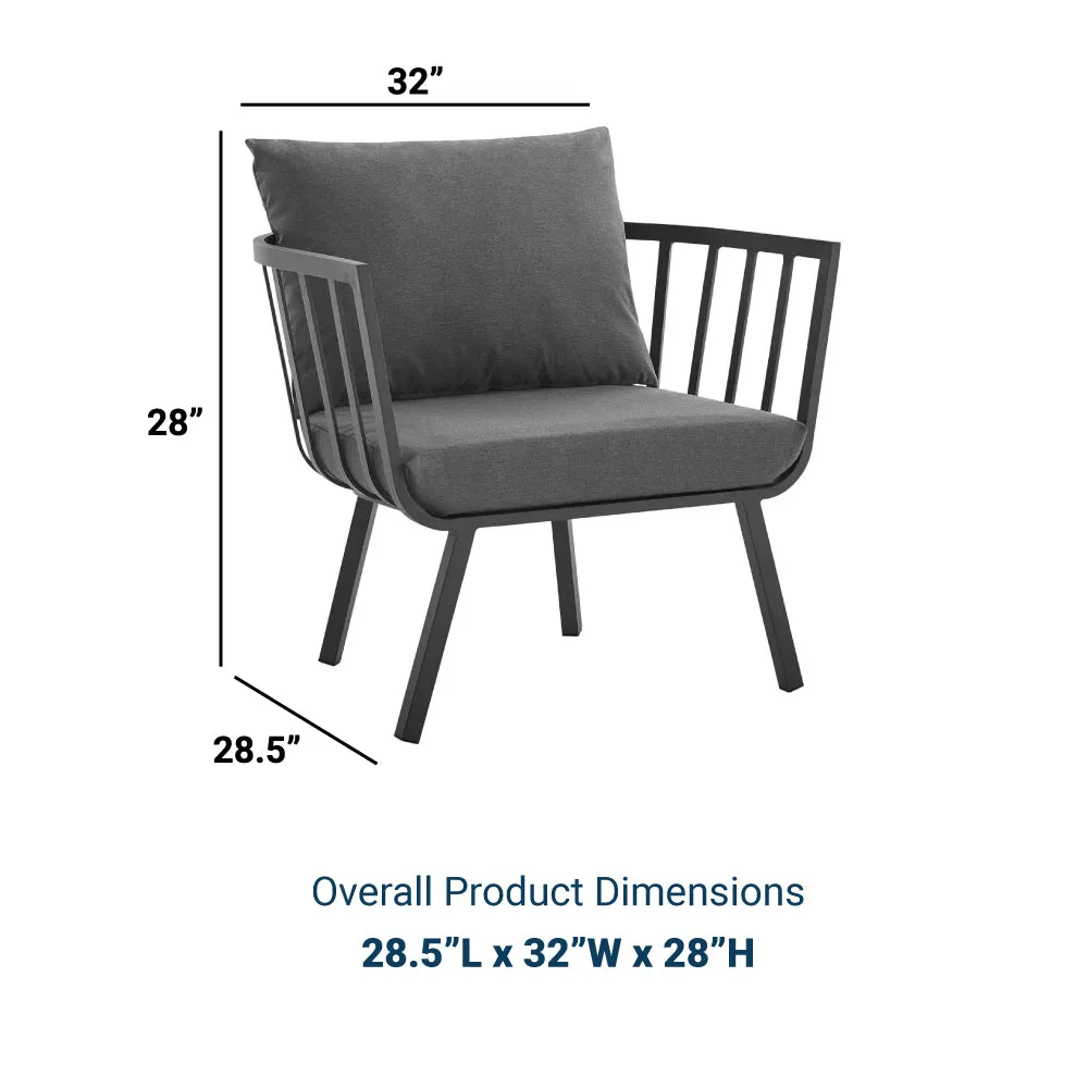 Riverside Outdoor Patio Aluminum Armchair