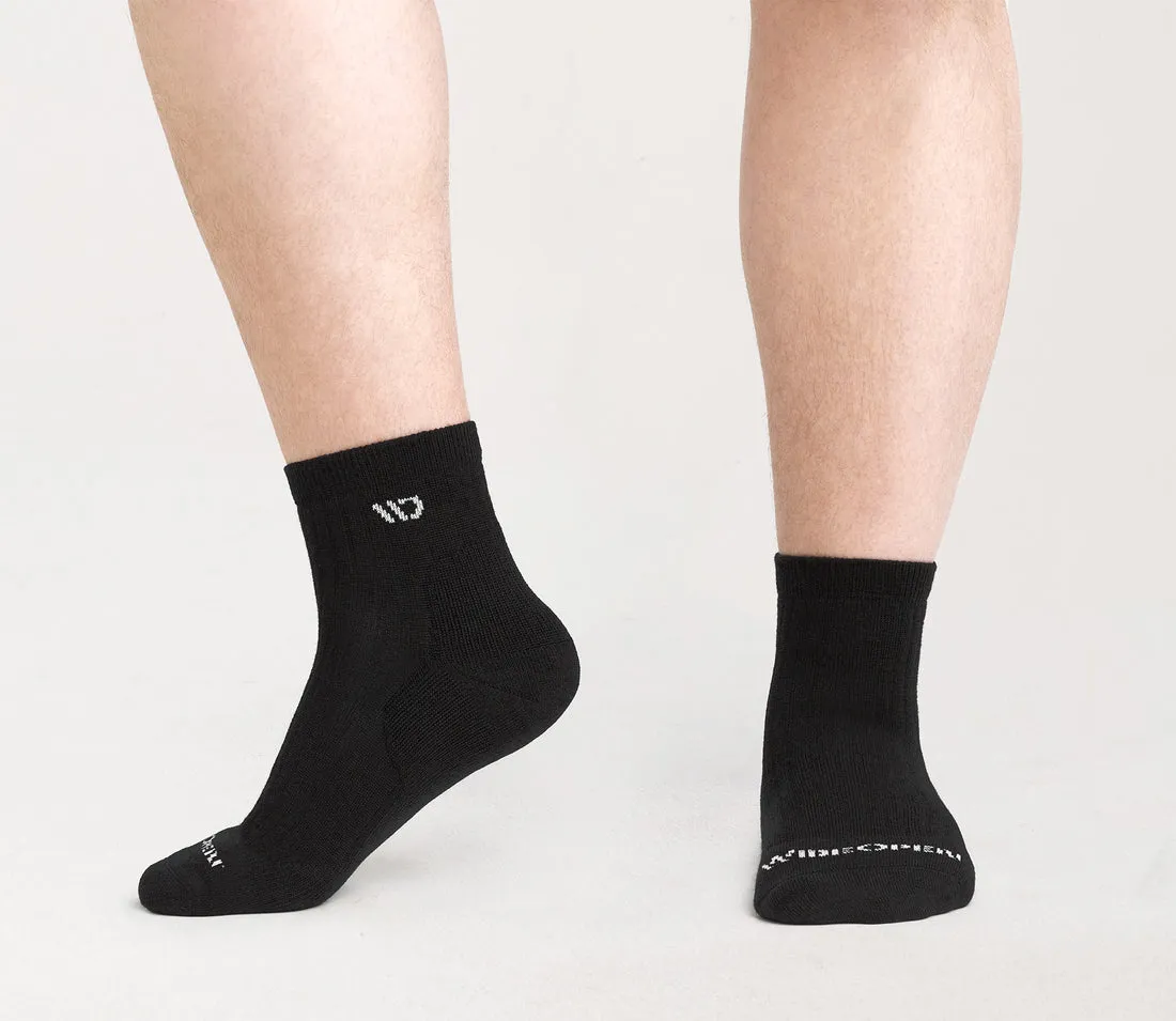 Solid Cushioned Quarter Socks