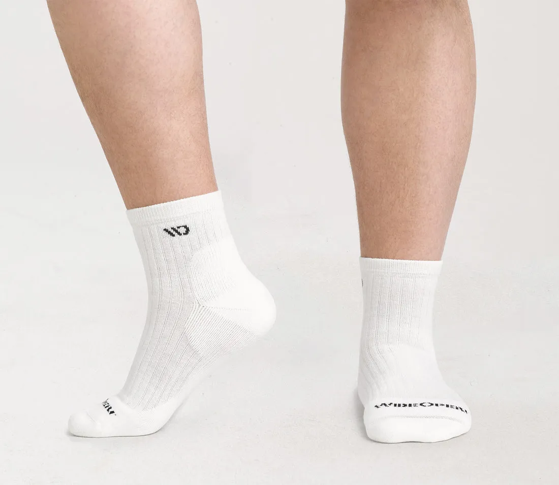 Solid Cushioned Quarter Socks