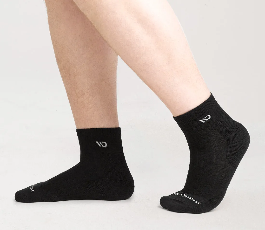 Solid Cushioned Quarter Socks