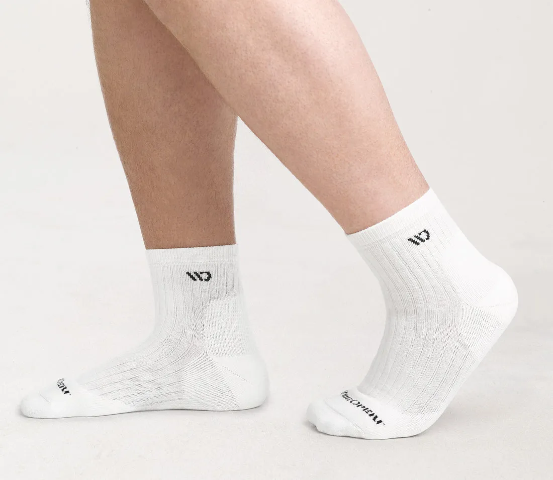 Solid Cushioned Quarter Socks